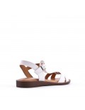 Flat sandals in faux leather for women