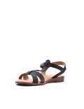 Flat sandals in faux leather for women