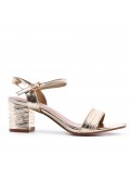 Faux leather heeled sandal