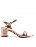 Faux leather heeled sandal