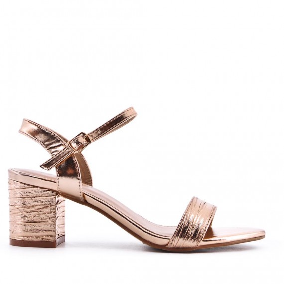 Faux leather heeled sandal