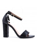 Faux leather heeled sandal