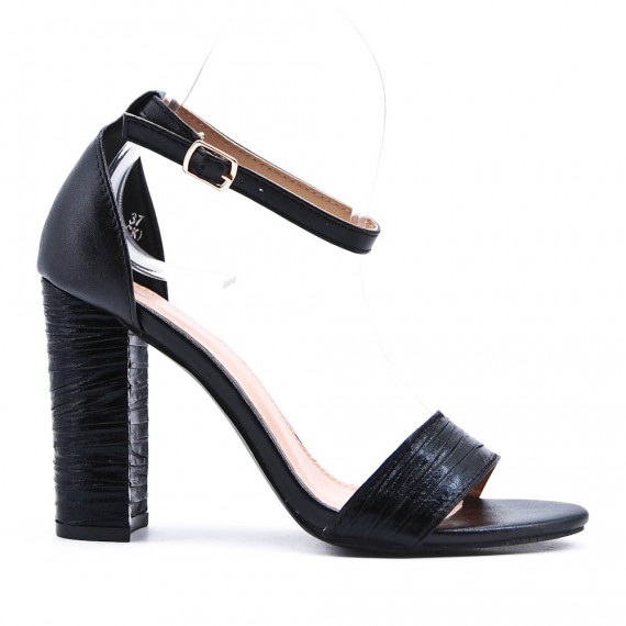 Faux leather heeled sandal