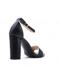 Faux leather heeled sandal