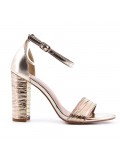 Faux leather heeled sandal