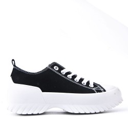 Women's faux leather sneaker