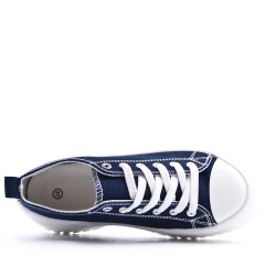 Women's faux leather sneaker