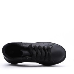 Basket mix matière à lacet pour femme