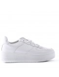 Women's faux leather sneaker