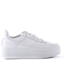 Women's faux leather sneaker