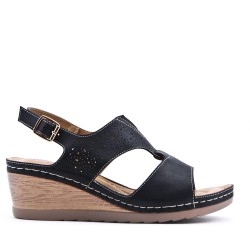 Grande Taille 38-43- Sandale en simili cuir