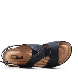 Grande Taille 38-43- Sandale en simili cuir