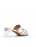 Faux leather heeled sandal