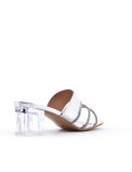 Faux leather heeled sandal