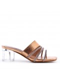 Faux leather heeled sandal