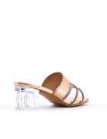 Faux leather heeled sandal