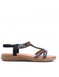 Faux leather sandal