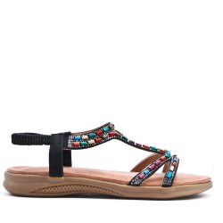 Faux leather sandal