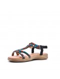 Faux leather sandal