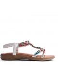 Faux leather sandal