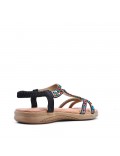 Faux leather sandal