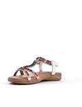 Faux leather sandal