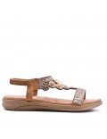 Faux leather sandal