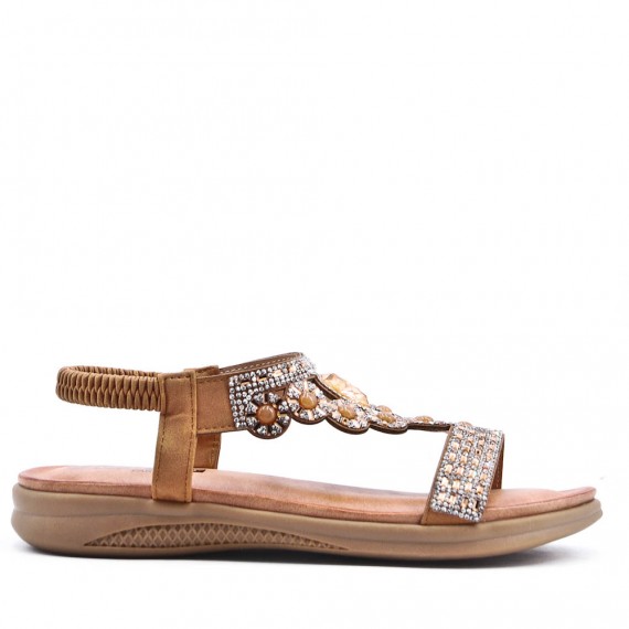 Faux leather sandal