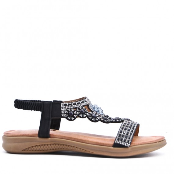 Faux leather sandal