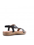 Faux leather sandal