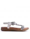 Faux leather sandal