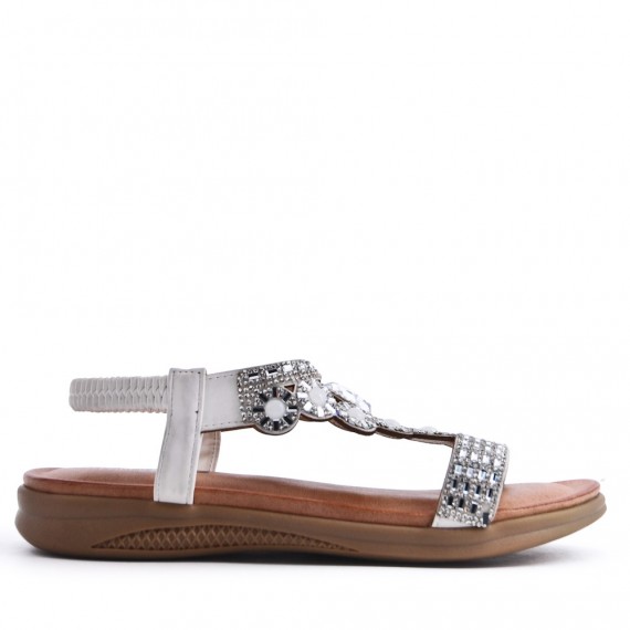 Faux leather sandal