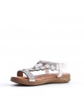 Faux leather sandal