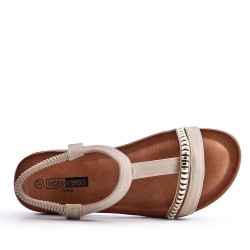 Grande Taille 38-43- Sandale en simili cuir