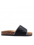 Faux leather sandal