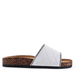 Faux leather sandal