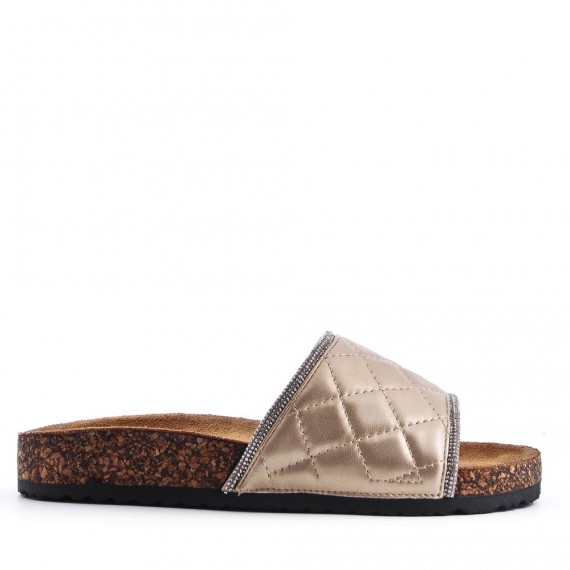 Faux leather sandal