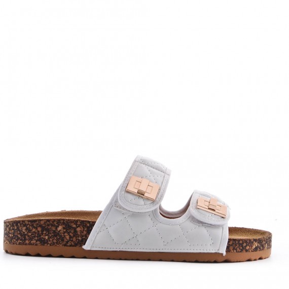 Faux leather sandal