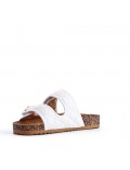 Faux leather sandal