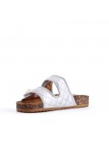 Faux leather sandal