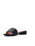 Faux leather sandal