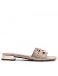 Faux leather sandal