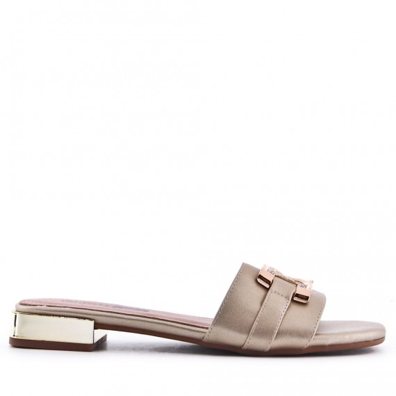 Faux leather sandal