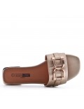 Faux leather sandal