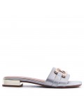 Faux leather sandal