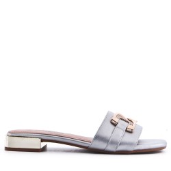 Faux leather sandal