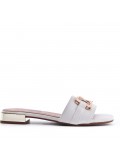 Faux leather sandal