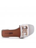 Faux leather sandal