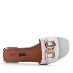 Faux leather sandal