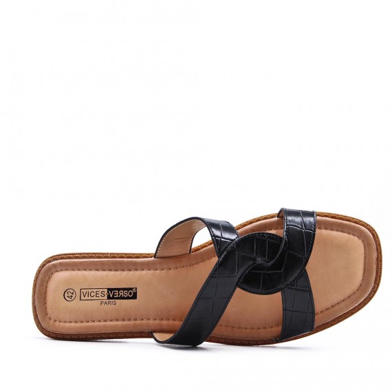 Grande Taille 38-43- Sandale en simili cuir